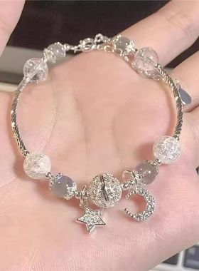 星月童话超甜美月亮星星手链手镯小清新设计轻奢时尚男女手串礼物