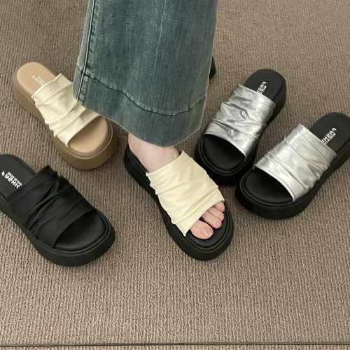 厚底凉拖鞋女夏外穿2026新款夏天外穿绝美女士高跟配裙子沙0626k