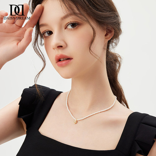 施家小米珠项链女轻奢小众