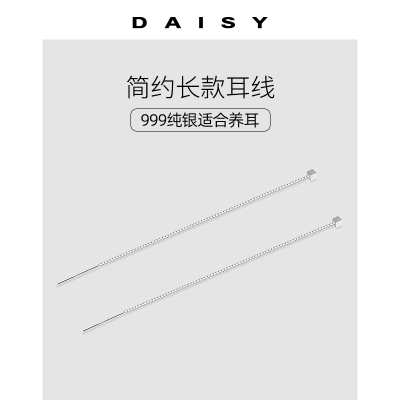 999纯银长款流苏耳环女气质圆脸显瘦小众高级感2024年新款潮耳饰