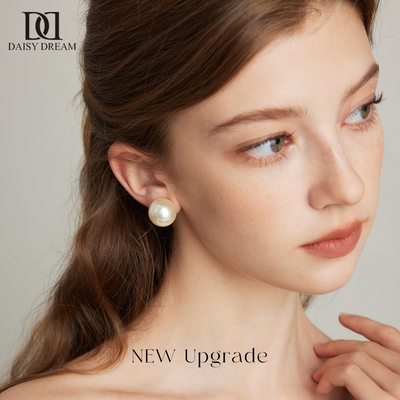 999纯银大珍珠耳钉高级轻奢气质