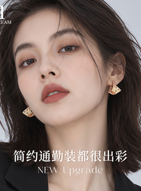 金色波点包包耳环复古轻奢高级感