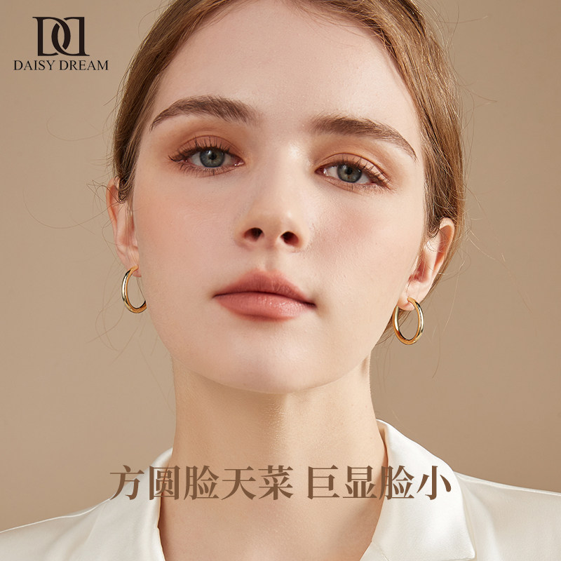 925银针素圈耳环女高级感圈圈耳钉2025新款爆款耳圈轻奢耳扣耳饰,饰品/流行首饰/时尚饰品新,耳环,淘宝优惠券,粉丝福利购,淘宝优惠卷