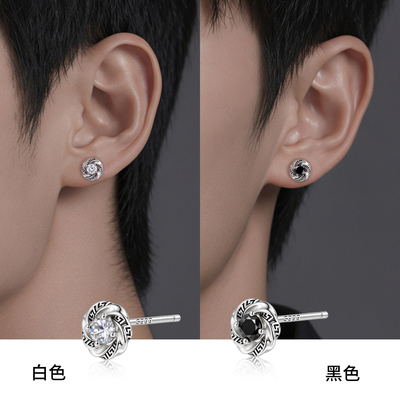 999纯银针莫比乌斯耳钉