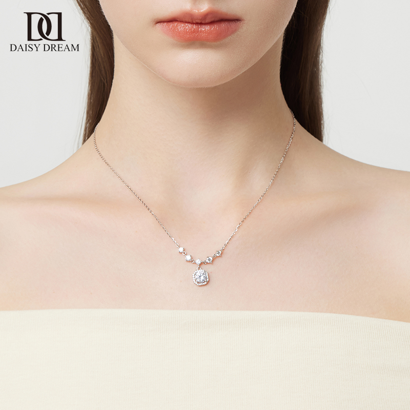 999纯银小方糖项链轻奢高级感