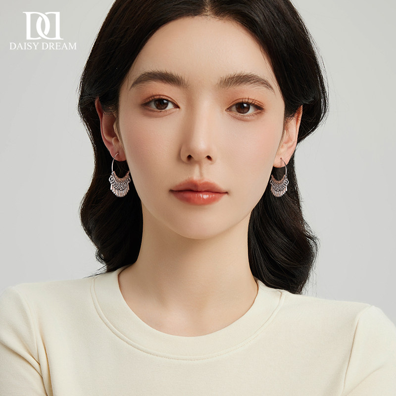 瀑布流苏独特耳环女2026新款爆款耳钩耳挂高级感精致民族风耳饰品