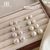 S999纯银施家大珍珠耳钉2025年新款 爆款 养耳洞耳环女轻奢高级耳饰