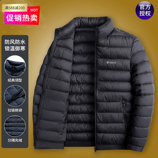 男士轻薄款棉衣男款冬季加厚保暖小棉袄中年爸爸立领棉服内胆外套