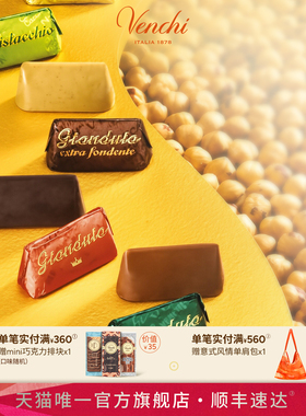 Venchi吉安杜佳榛子夹心黑巧克力礼袋进口高端休闲零食伴手礼