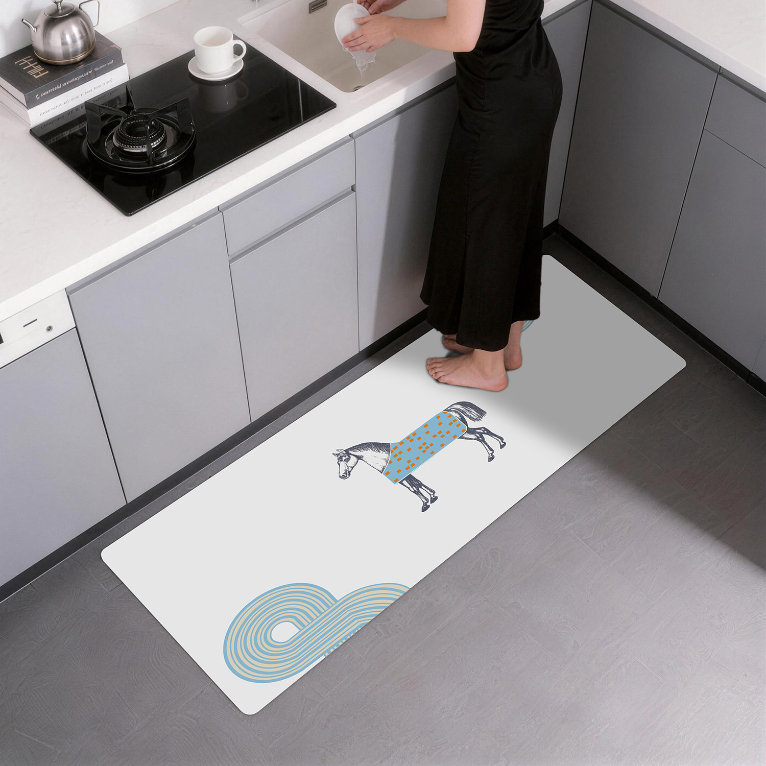 厨房地垫吸水防尘家用脚垫吸水垫防污垫子入户门垫进门口地毯包邮