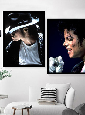 迈克尔杰克逊海报装饰画Michaeljackson酒吧琴行壁画家居艺术壁画
