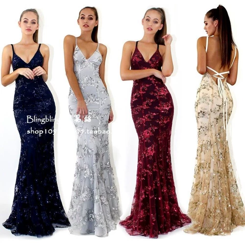 Женщины без спины вечернее платье леди, вечеринка, vestido