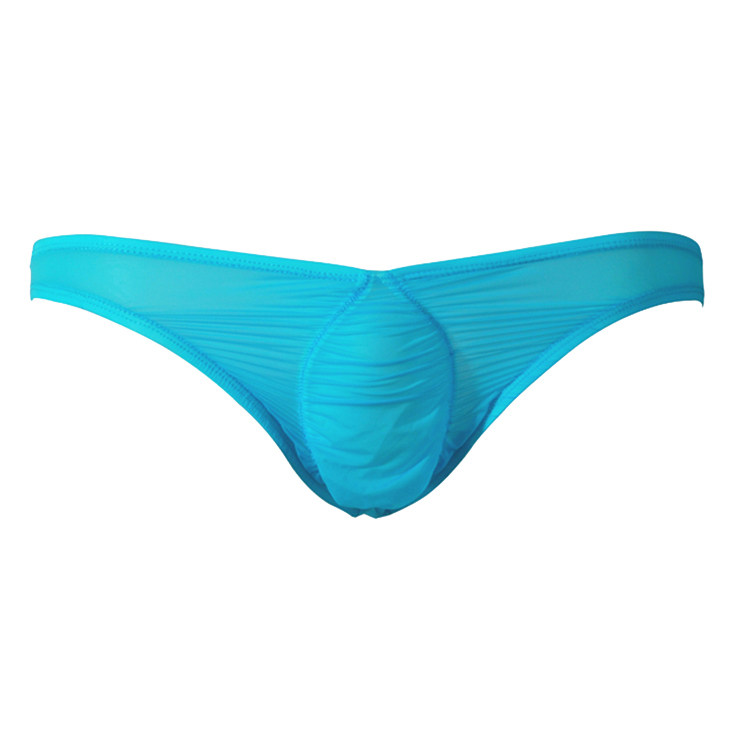 诱影性感牛奶丝透气薄舒适紧身低腰U凸囊袋男三角裤性感三角情侣