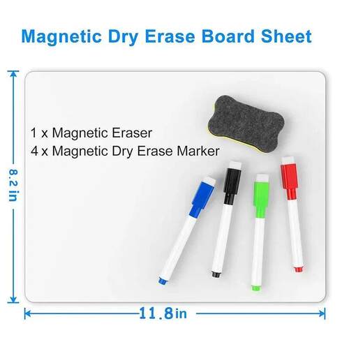 A4 Size Dry Erase White Board for Fridge Sticker Magnetic