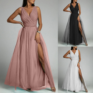 dinner party dresses night club shining ladies gown skirt