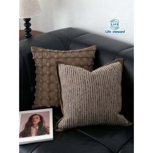 侘寂风条纹宽边抱枕腰枕抱枕套靠垫靠枕套 cushion cover pillow