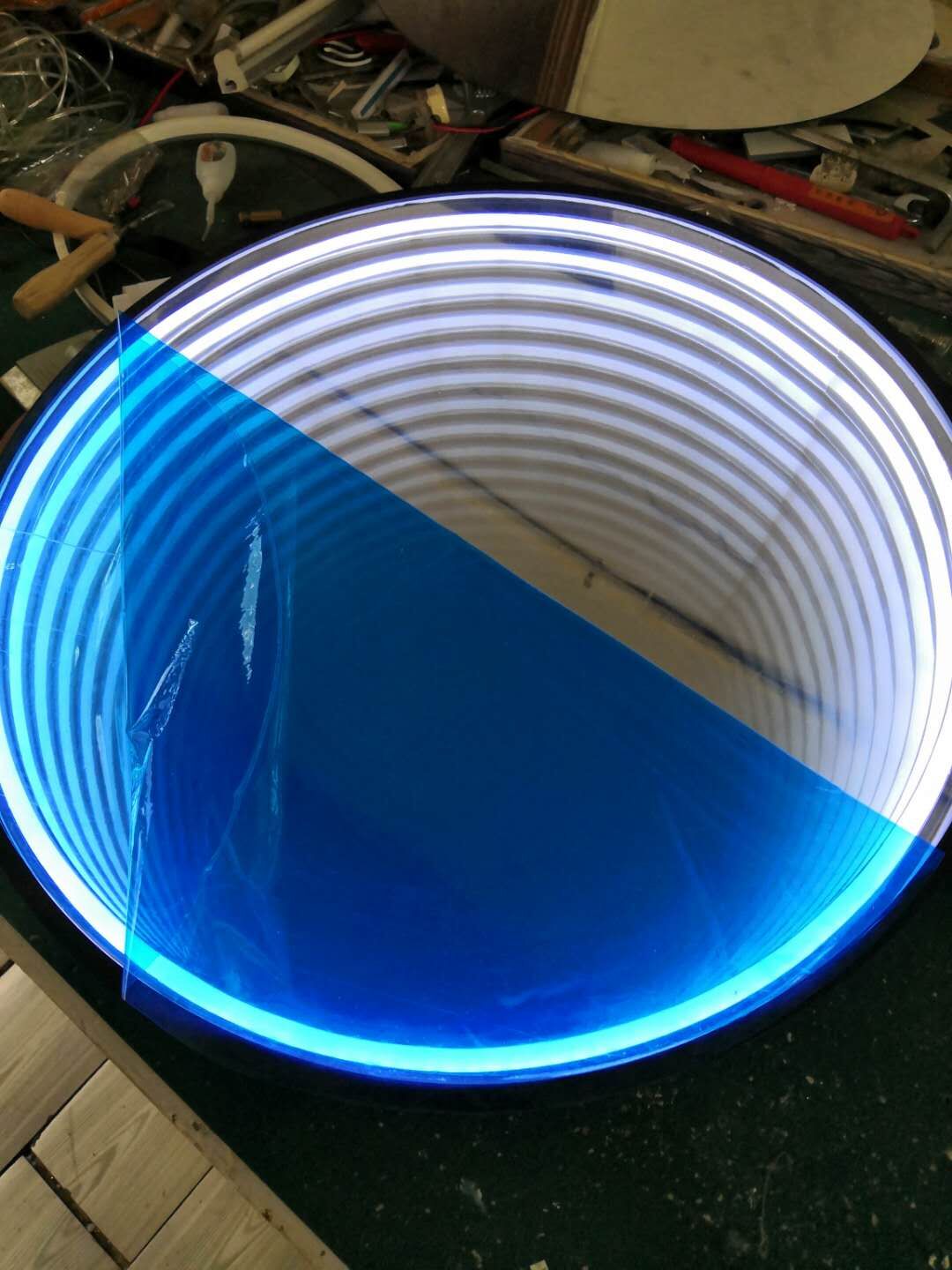 单面镜制作汽车顶灯千层亚克力