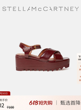 [低至5折]ELYSE Stella McCartney2026夏季新品锯齿厚底交叉凉鞋