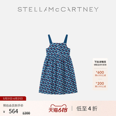 StellaMcCartney字母印花吊带裙