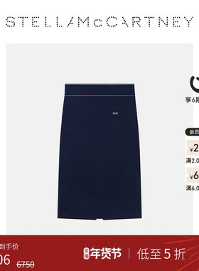 [低至5折]Stella McCartney秋季深蓝色SMC针织半身裙