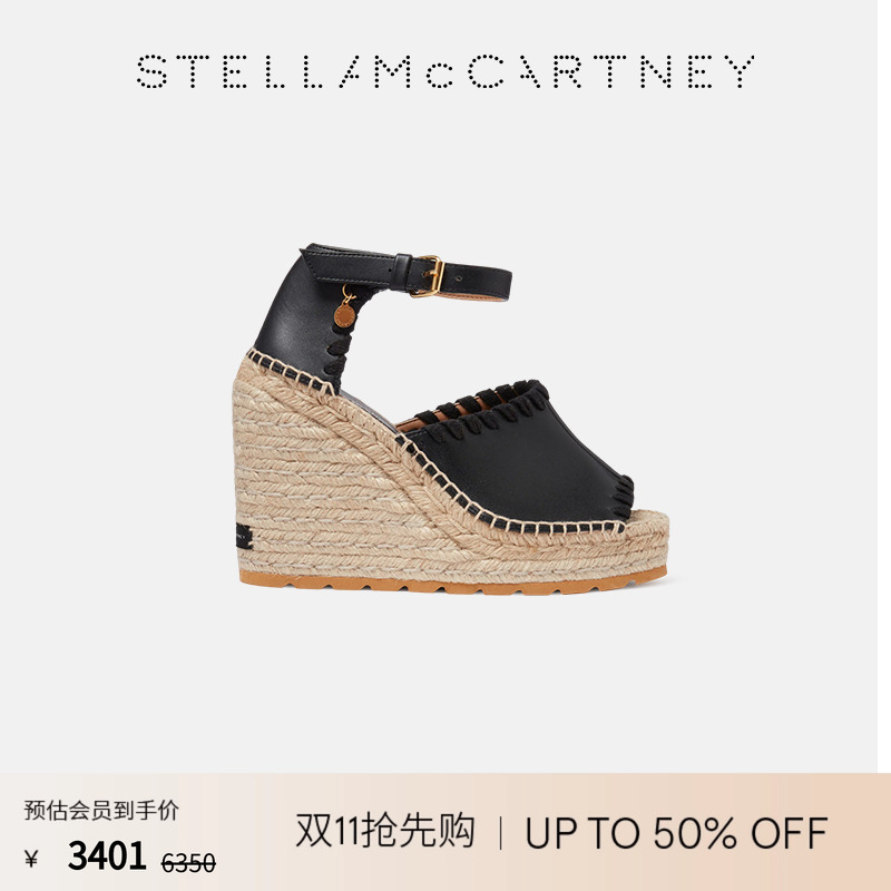 StellaMcCartney坡跟麻底鞋