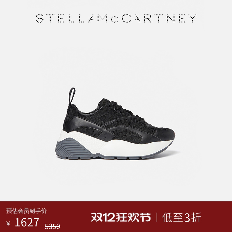 撞色鞋跟休闲鞋女士系带厚底运动鞋