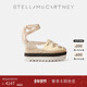 新年礼物 GAIA Stella McCartney2026早春新品 黄嘛坡跟系带凉鞋
