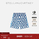 低至4.5折 儿童 Stella McCartney童装 蓝色文字标识格纹短裤