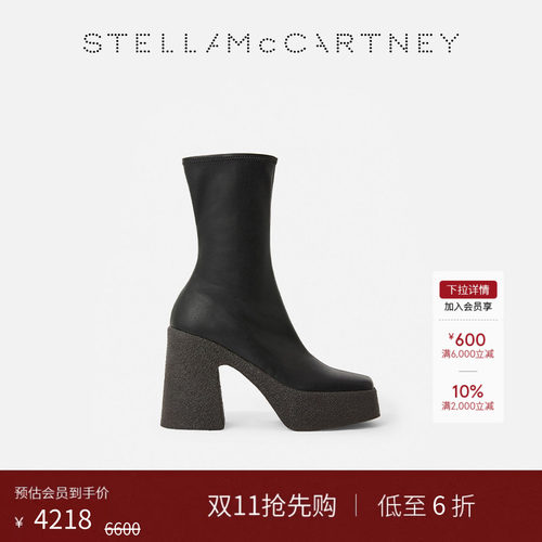 StellaMcCartney黑色粗跟踝靴