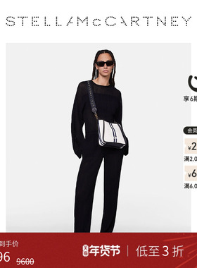 [低至3折]Stella McCartney春季直筒剪裁松紧裤腰褶裥针织裤长裤