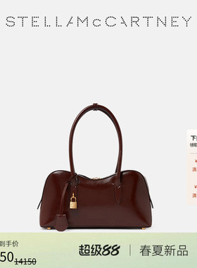 [Ryder]Stella McCartney2026夏季新品红木棕双提手漆皮肩背包