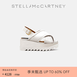 白色十字交叉鞋 面厚底涼鞋 新品 McCartney2025夏季 ELYSE Stella