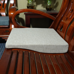 前高后低沙发弧形坐垫硬老式 红实木联邦椅座垫加厚梳化海绵垫定制