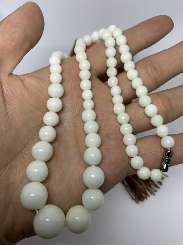 蓝田玉白玉项链塔型女款兵马俑同款