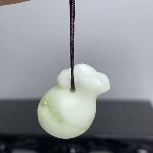 天然蓝田玉福袋吊坠挂件男女款玉石项链玉坠玉佩玉器兵马俑同款