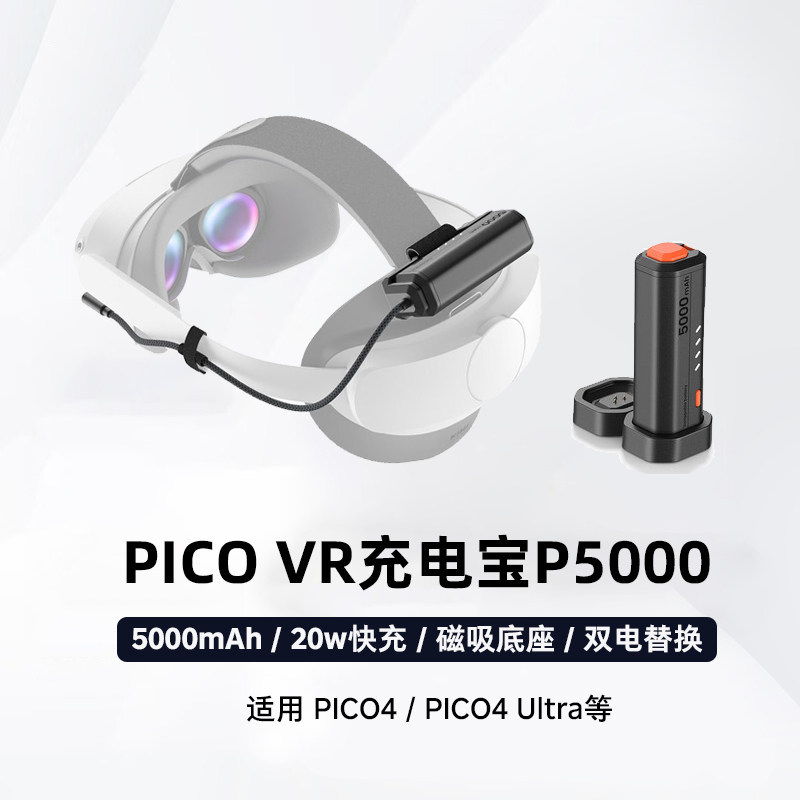 【3C认证】PICO VR穿戴式充电宝P5000 20W快充5000毫安KIWIdesign