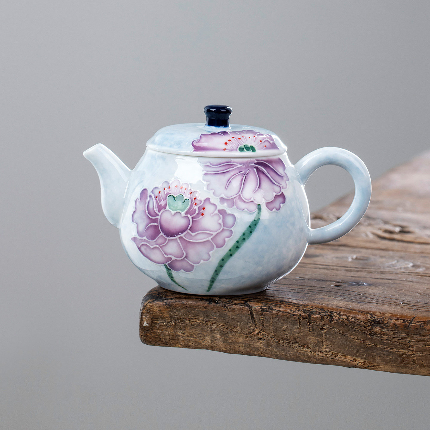 手绘荷花德钟壶陶瓷茶壶泡茶单壶功夫茶具泡茶器茶水分离泡茶神器,餐饮具,茶壶,淘宝优惠券,粉丝福利购,淘宝优惠卷