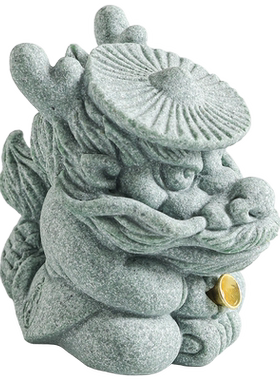 青砂石神龙香插茶宠摆件