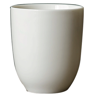 德化猪油白陶瓷茶杯男家用白瓷暖手杯简约大号水杯办公室喝茶杯子