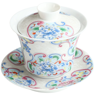 陶瓷掐丝银珐琅彩功夫茶具套装泡茶壶茶杯家用中式轻奢高档品茗杯