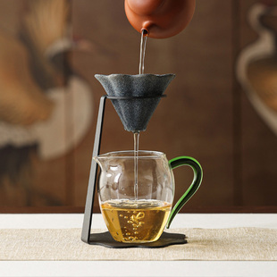 无孔茶漏茶滤公道杯茶水分离茶过滤网一体泡茶神器小青柑茶具配件