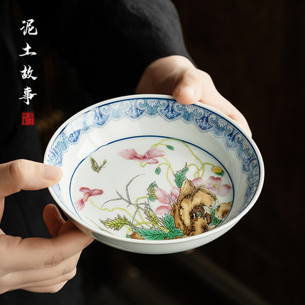 仿古釉陶瓷壶承干泡台单个高档茶台茶海中式养壶盘壶托茶壶承垫