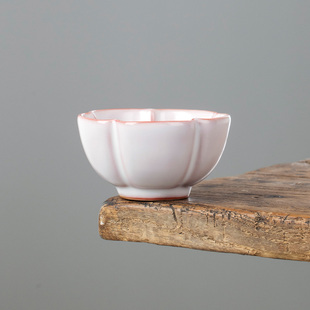 粉汝猪油冻逸瓣凝香杯汝窑茶杯主人杯可养开片喝茶专用杯功夫茶杯