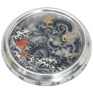 故宫文创鎏银墨龙盖置盖托送长辈领导老师朋友中秋节客户伴手礼物