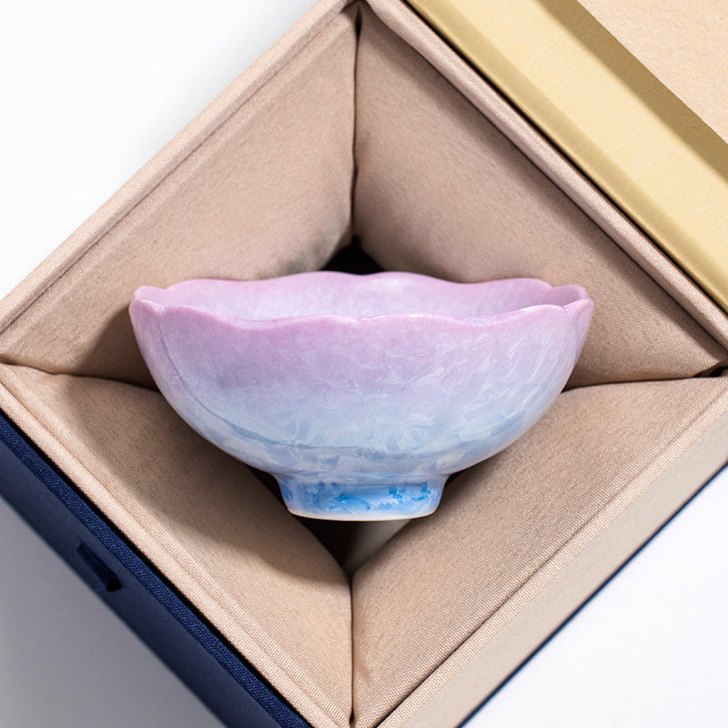 结晶釉渐变紫花口杯主人杯高端陶瓷茶杯个人专用喝茶品茗杯个人杯,餐饮具,茶杯,淘宝优惠券,粉丝福利购,淘宝优惠卷
