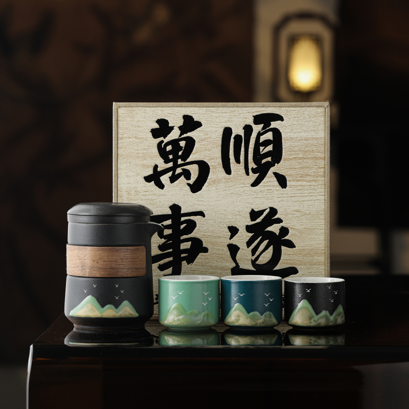 文创千里江山功夫茶具套装