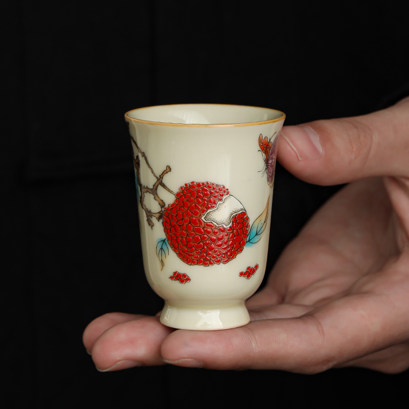 荔枝陶瓷吉利荔枝留香单杯