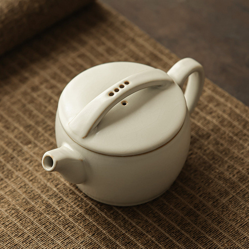 汝窑汉瓦茶壶陶瓷泡茶家用办公室功夫茶具套装中式茶水壶单壶茶杯,餐饮具,茶壶,淘宝优惠券,粉丝福利购,淘宝优惠卷