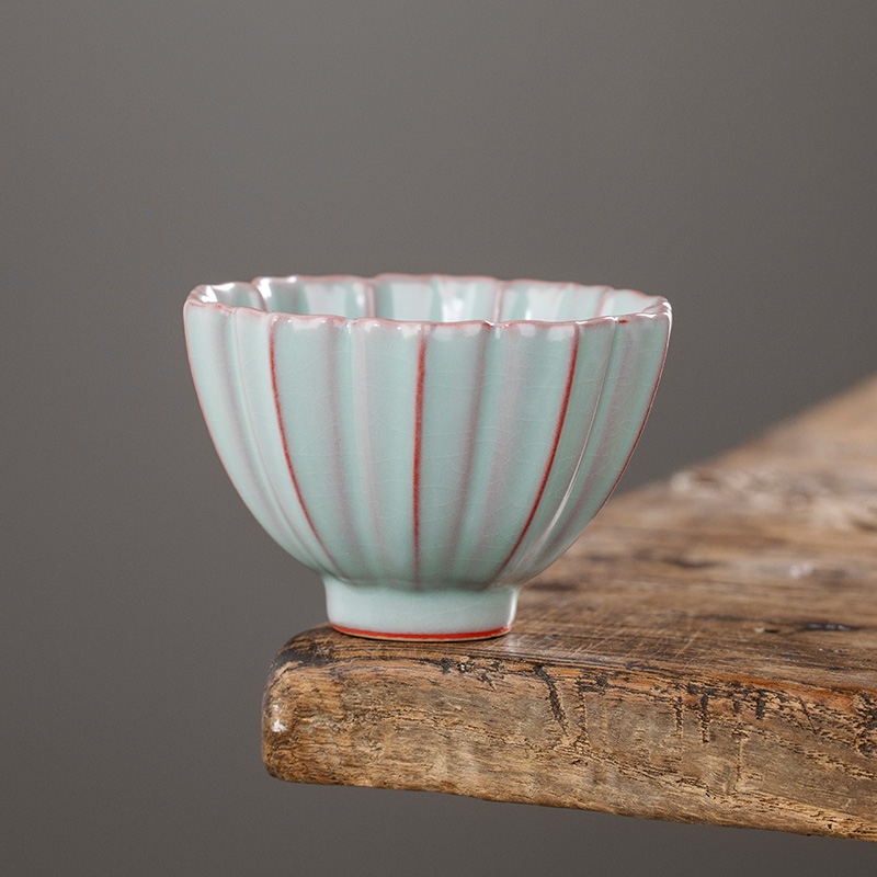 汝窑天青主人杯家用喝茶杯品茗杯