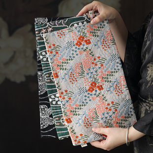 国风蝴蝶茶席垫子吸水刺绣茶桌垫新中式禅意干泡双面古朴垫布桌旗